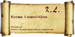 Kozma Leopoldina névjegykártya