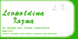 leopoldina kozma business card